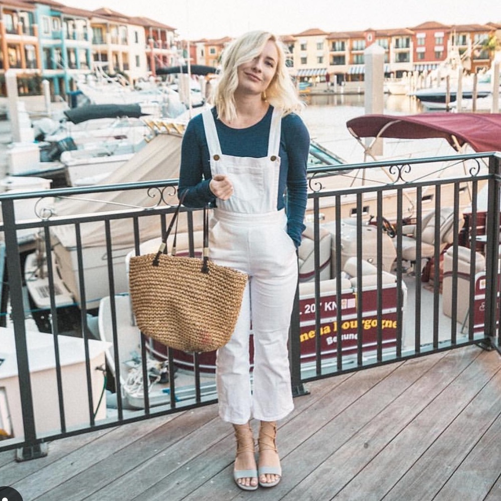 Clayton White Overalls